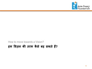 How to move towards a Vision?

हम विज़

की तरफ कसे िढ़ सकते हैं?
ै

6

 