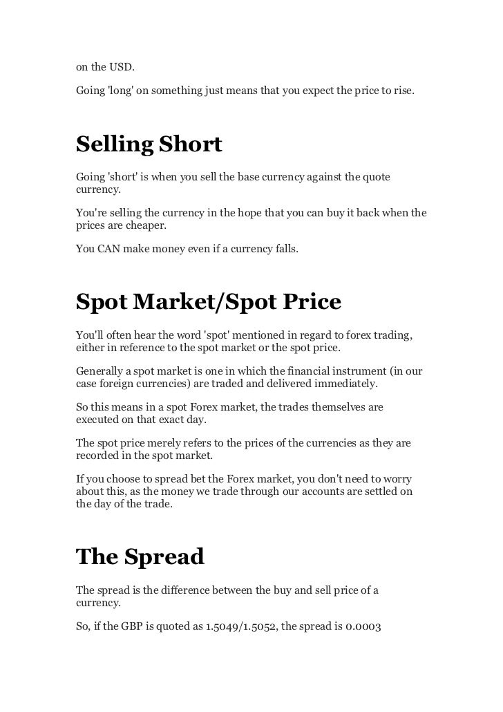 Learn To Speak Forex - 