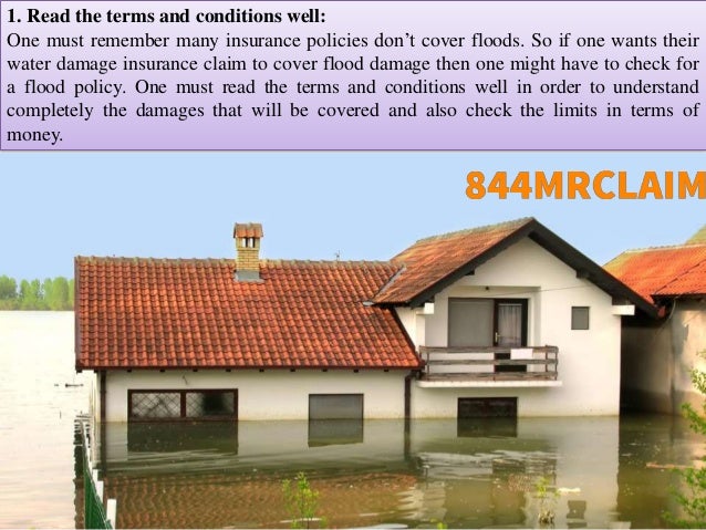 Some tips for choosing water damage insurance claim