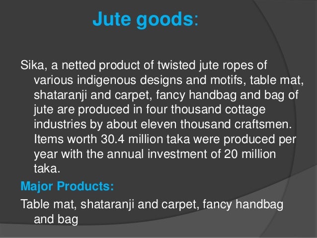 Types Of Cottage Industries In Bangladesh