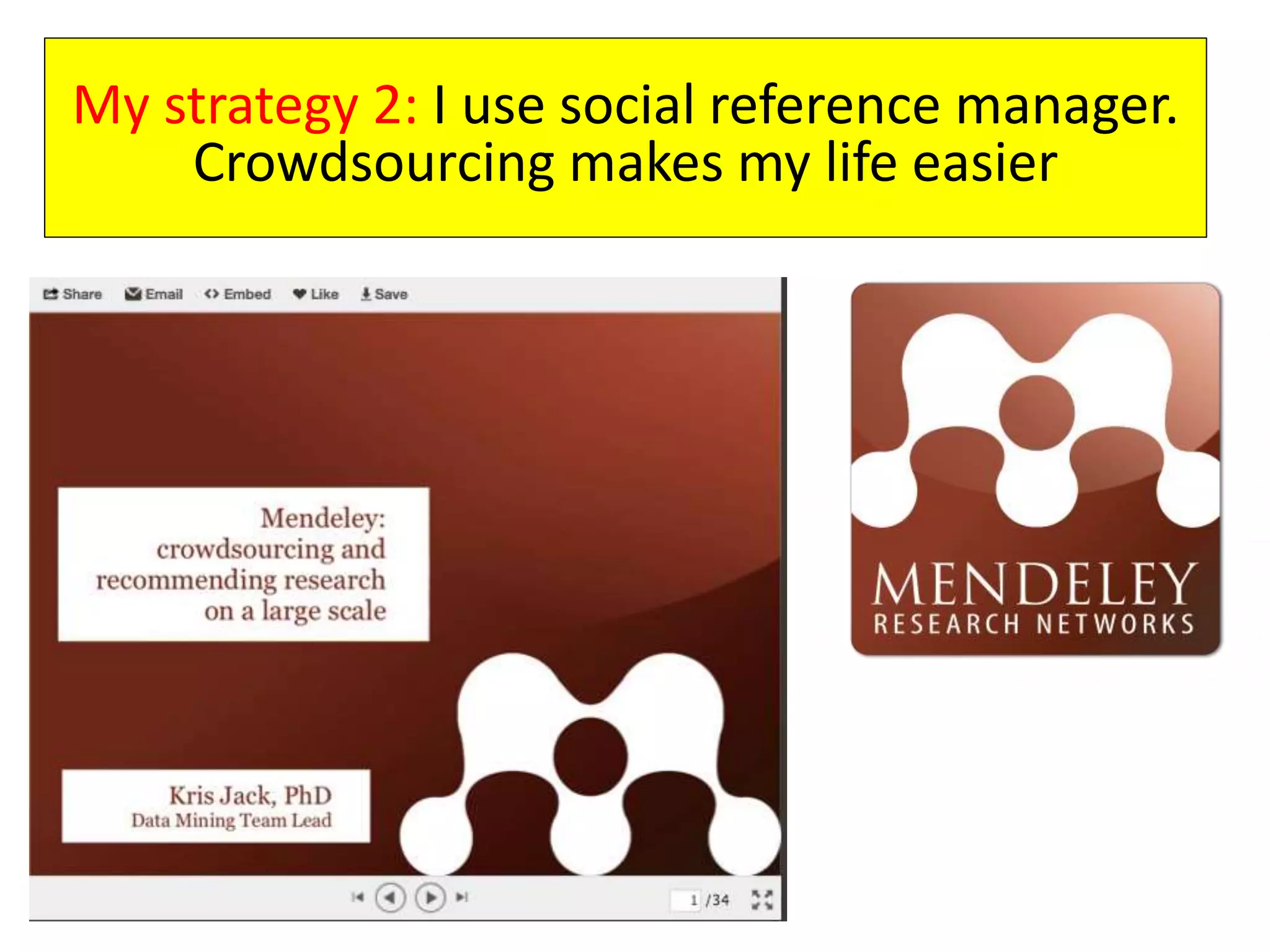 My strategy: GS first! 2/2
Check Google Scholar profile:
e.g. Jari Laru
Important! follow interesting scientists! Do not underestimate this!
 