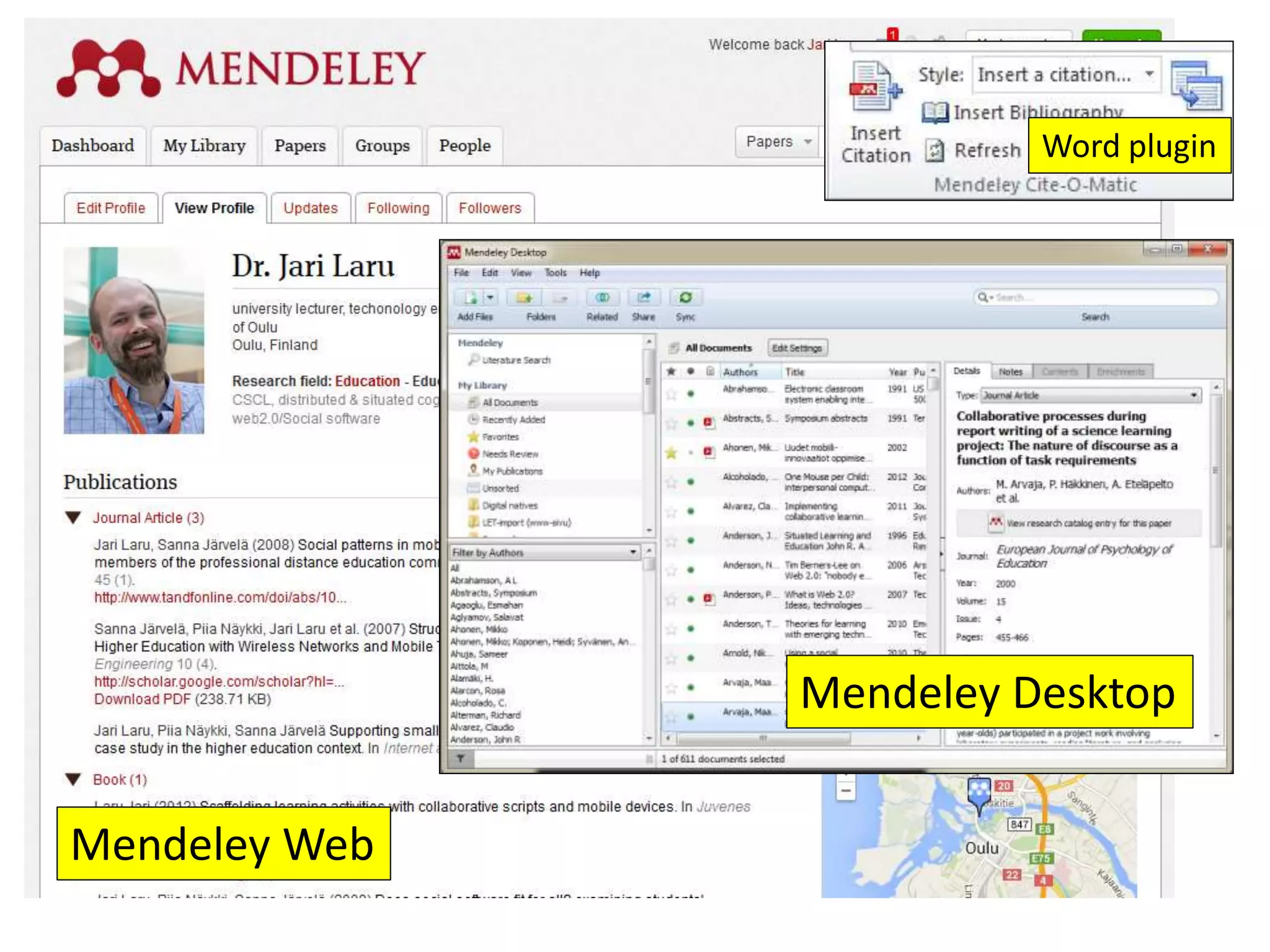 Example
Scholar profile:
Yannis Dimitriadis
Papers
 