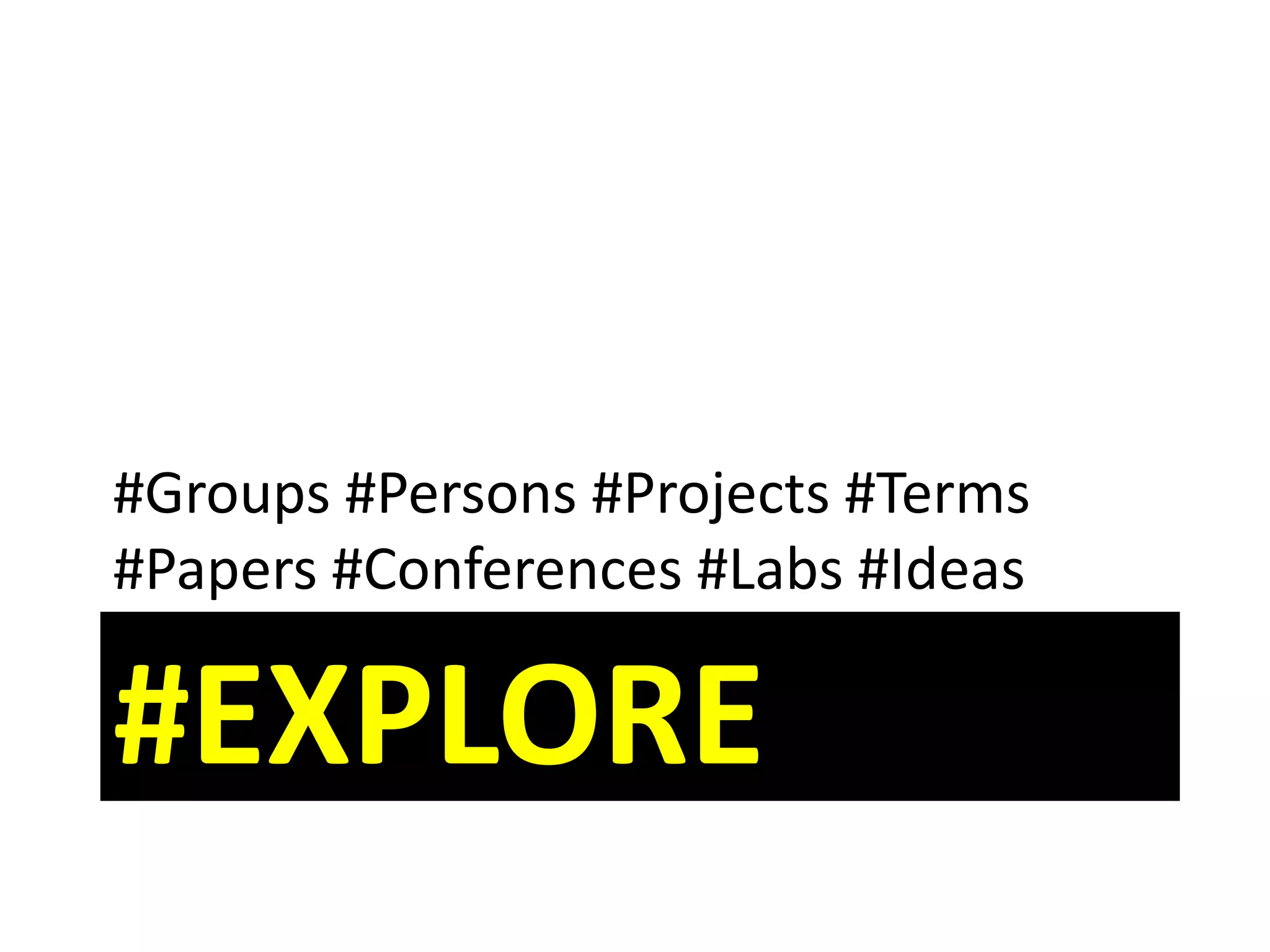 Mainstream
http://www.slideshare.net/Connecto/social-navigation-usertouser-mediation-and-
participatory-mediation-spaces
 