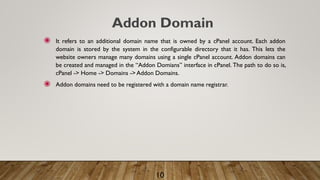 Some useful c panel terms
