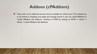 Some useful c panel terms