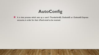 Some useful c panel terms