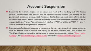 Some useful c panel terms