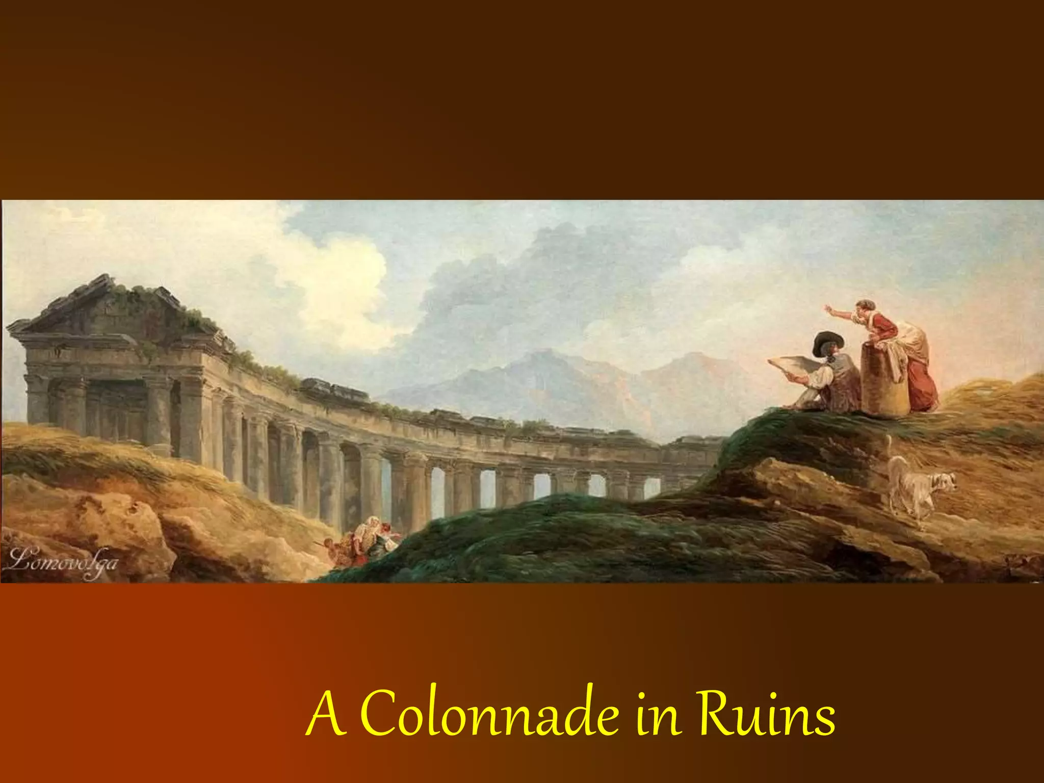 A Colonnade in Ruins
 