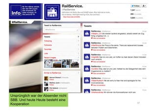 Shot: Januar 2012.

Die Nutzer entscheiden
über Authentizität, nicht
der Account Besitzer.
SoMe ist demokratisch
                            38
 