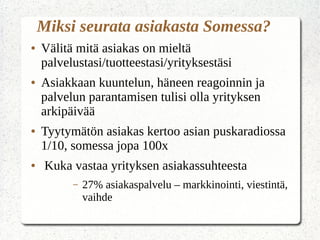 B2B Somessa
● Tuo esille alasi asiantuntemus
● Voitko luoda lisäarvoa asiakkaalle?
– Tarjoa ratkaisu, joka tukee heidän toimintaa
– Saatko asiakkaat tuottamaan sisältöä?
● Kuratoi tietoa asiakkaille
● Twitterissä
– https://twitter.com/smb2b
– https://twitter.com/MarketingB2B
● Blogi
http://blogi.advanceb2b.fi/topic/b2b-markkinoin
ti
 