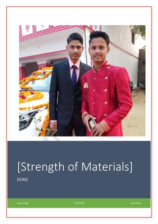 [Strength of Materials]
[SOM]
Anuj Singh 12/25/20 Formulas
 
