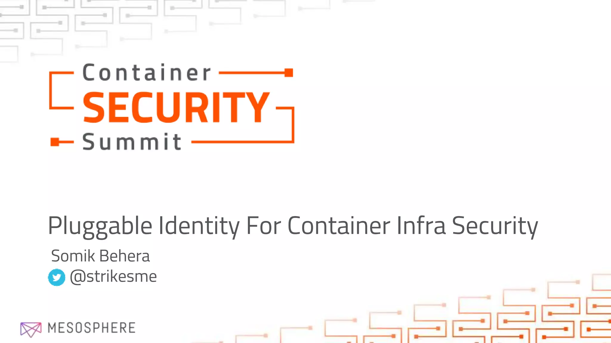 Container Infrastructure Security for Cloud Native Infrastructure | PPT