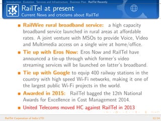 RailTel Corporation of India | PDF