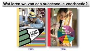 Wat leren we van een succesvolle voorhoede?
2015 2016
 