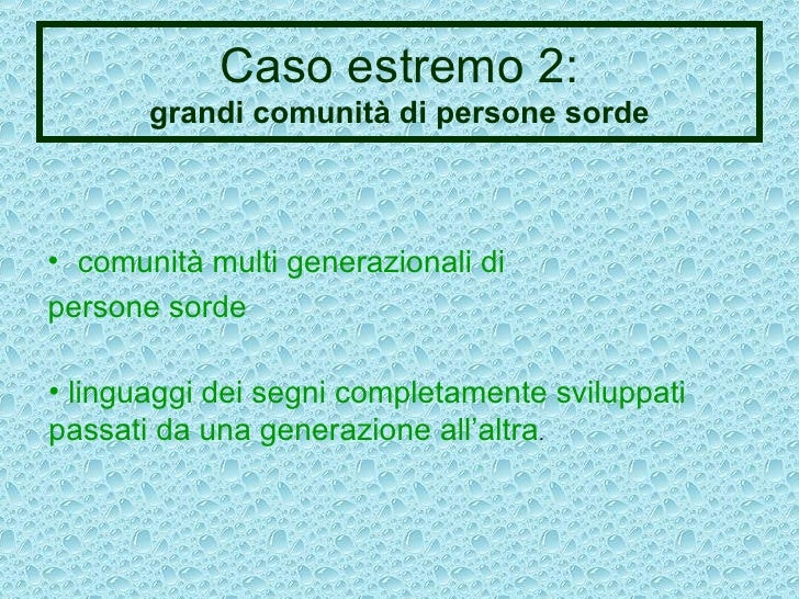 Datazione lingua dei segni