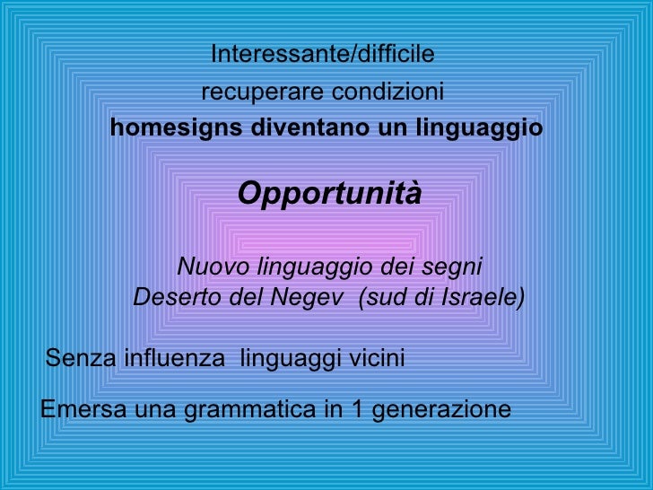 Datazione lingua dei segni