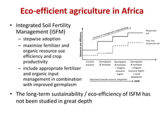 Eco efficiency of Integrated Soil Fertility Management in Western Kenya  Sommer et al 2014