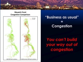 “Business as usual”=CongestionYou can’t build your way out of congestion