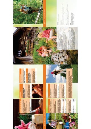 Wellness von Kopf bis Fuß                        Sommerliche                             Wochenpauschale
                                                                 Entspannungstage                        7 Tage mit Verwöhnpension
                                                                 Sonntag bis Donnerstag oder             inkl. Saalbach Hinterglemm Joker Card
                                                                 Donnerstag bis Sonntag                  € 456,- pro Person im Doppelzimmer


                                                                   mit Verwöhnpension
                                                                                                         gültig den ganzen Sommer
                                                                                                         Sonntag bis Donnerstag oder
                € 655,- pro Person                               € 305,- pro Person                      Donnerstag bis Sonntag



                                                                                                         Saalbach Hinterglemm Joker Card
                                                                                                         € 228,- pro Person im Doppelzimmer




Pauschalen / Angebote                                                                                                                                                                        Das Kleingedruckte

                Familienangebot                                  Golf

                Zimmer der Eltern kostenlos inkl. Halbpension.   inkl. Halbpension



                                                                 im Salzburger Land und Tirol
                                                                 inkl. Saalbach Hinterglemm Joker Card
                                                                 € 378,- pro Person im Doppelzimmer                                              Kinderermäßigungen:                    Check-in:
                                                                                                                                                                                        ab 15.00 Uhr, Check-out: bis 11.00 Uhr
                                                                                                                                                 0 bis einschließlich 5 Jahre: gratis
                inkl. Saalbach Hinterglemm Joker Card                                                                                                                                   Stornogebühren:
                                                    € 1.134,-    im Salzburger Land und Tirol                                                                                           Es gelten die Bestimmungen des österreichischen Hotelreglements. Um sich

                09.07.11 bis 27.08.11               € 1.204,-    inkl. Saalbach Hinterglemm Joker Card

                27.08.11 bis 02.10.11               € 1.176,-    € 706,- pro Person im Doppelzimmer                                              Familienangebot:
                                                                                                                                                                                        Auto:


                                                                                                                                                 Generelle Informationen:
                inkl. Saalbach Hinterglemm Joker Card                                                                                                                                   Hunde:

                                                    € 1.162,-
                09.07.11 bis 27.08.11               € 1.232,-
                27.08.11 bis 02.10.11               € 1.204,-
 