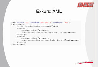 Exkurs: XML 