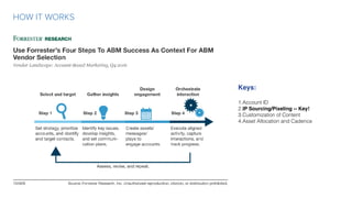 HOW IT WORKS
Keys:
1.Account ID
2.IP Sourcing/Pixeling -- Key!
3.Customization of Content
4.Asset Allocation and Cadence
 