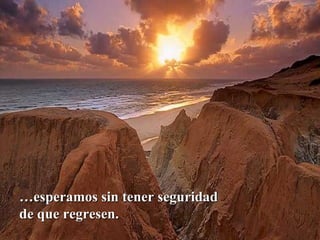 … esperamos sin tener seguridad  de que regresen. 