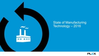 1
State of Manufacturing
Technology – 2016
 