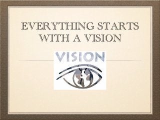 EVERYTHING STARTS
  WITH A VISION
 