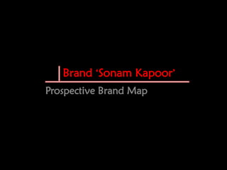 Brand „Sonam Kapoor‟
Prospective Brand Map
 