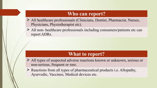 Methods, ADR reporting and Tools used in Pharmacovigilance | PPTX