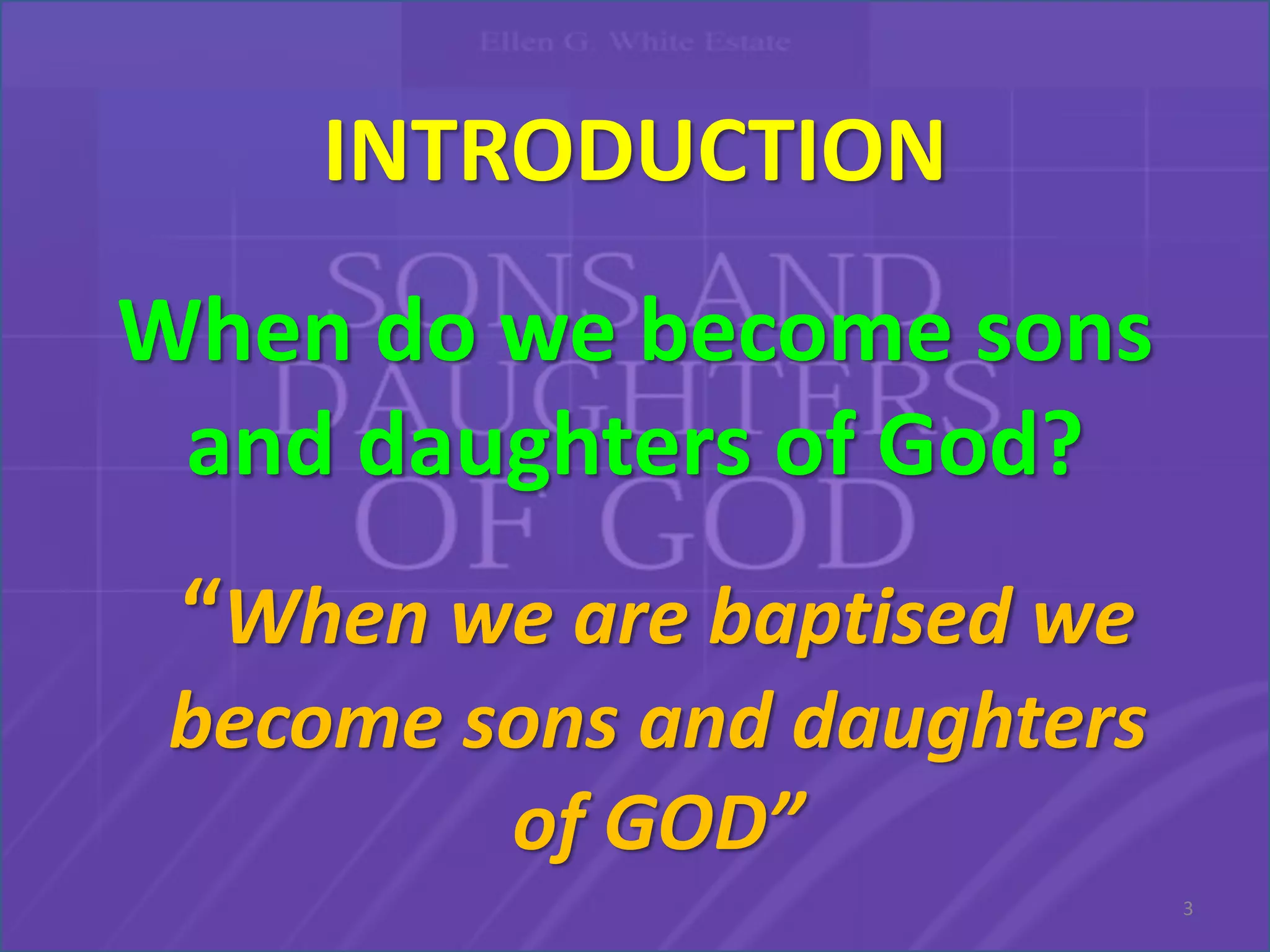 Sons and daughters of God | PPTX