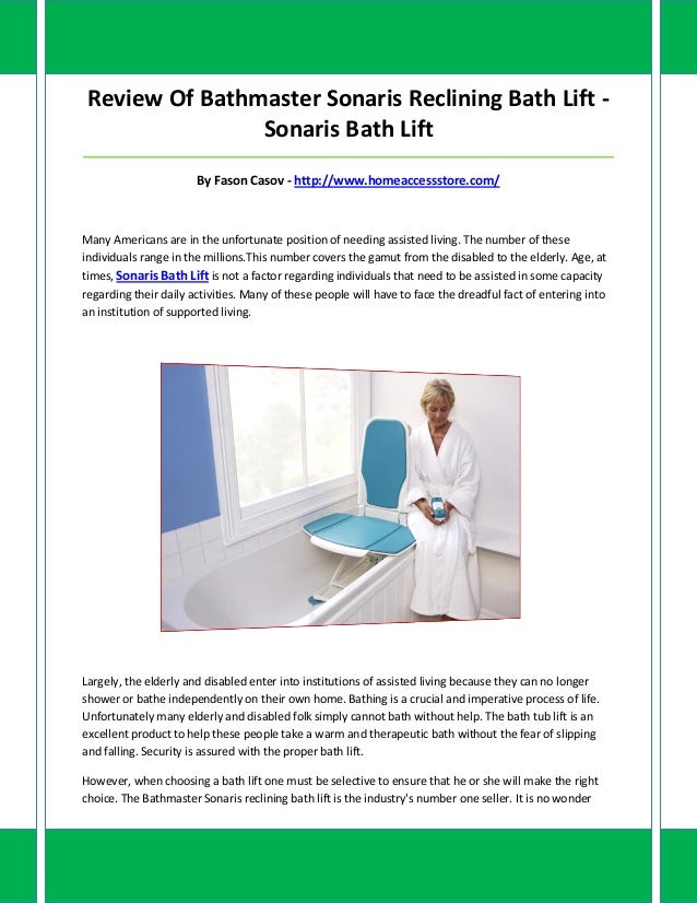 Sonaris bath lift