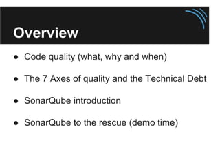 SonarQube Overview
