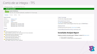 Como ele se integra - TFS
 