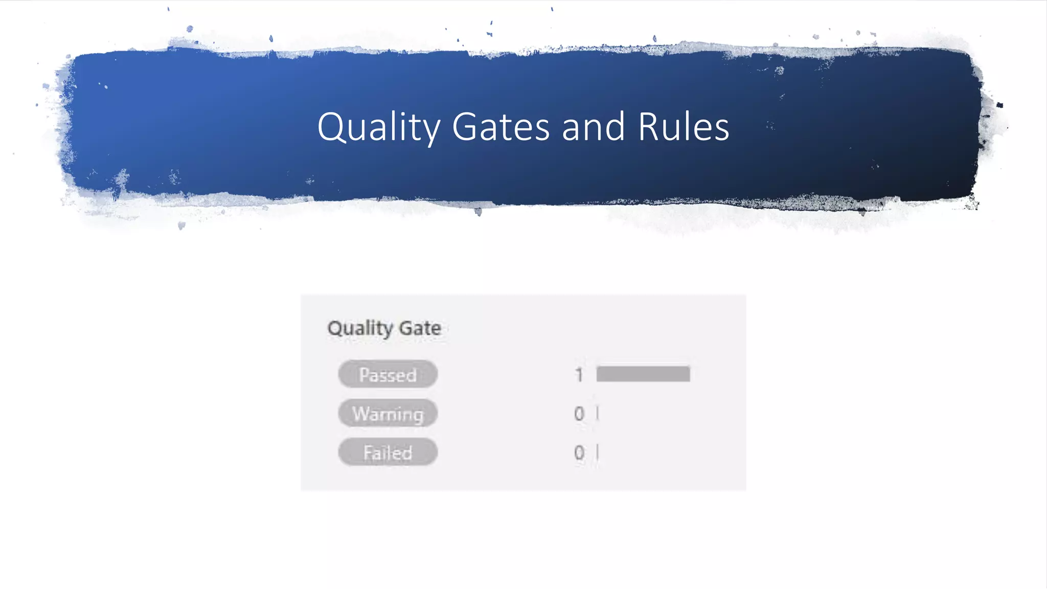 Quality Gates and Rules
 