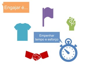Engajar é...




                  Empenhar
               tempo e esforço
 
