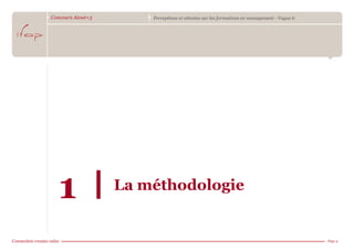 Concours Atout+3       Perceptions et attentes sur les formations en management - Vague 6




   1               La méthodologie


                                                                                            Page 3
 