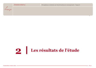 Concours Atout+3        Perceptions et attentes sur les formations en management - Vague 6




 2                 Les résultats de l’étude


                                                                                             Page 5
 