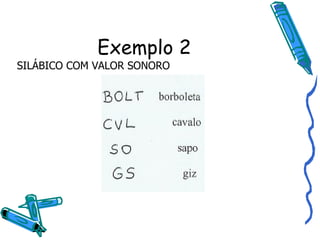 Exemplo 2 SILÁBICO COM VALOR SONORO 
