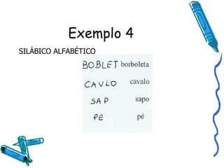Exemplo 4 SILÁBICO ALFABÉTICO 