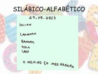 SILÁBICO-ALFABÉTICO 
 