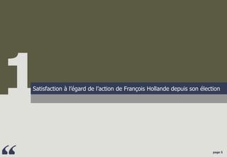 Le bilan de François Hollande à mi-mandat - Sondage Opinionway pour LeFigaro - octobre 2014