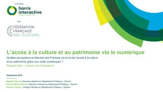 Patrimoine et culture : quelle place pour le numérique selon les Français (rapport complet)