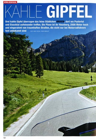Kahle Gipfel - Motorradmagazin MO - Sonderheft BMW Motorräder