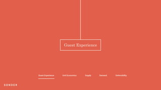 Guest Experience Unit Economics Supply Demand Defensibility
 