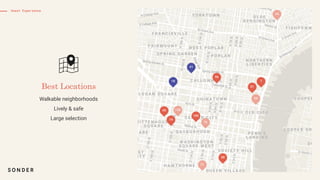 Guest Experience
41
7
30
45 138
24
96
36
51
14
76
21
Walkable neighborhoods
Lively & safe
Large selection
10
186
 