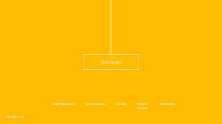 Guest Experience Unit Economics Supply Demand Defensibility
 