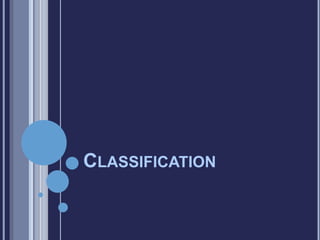 CLASSIFICATION
 