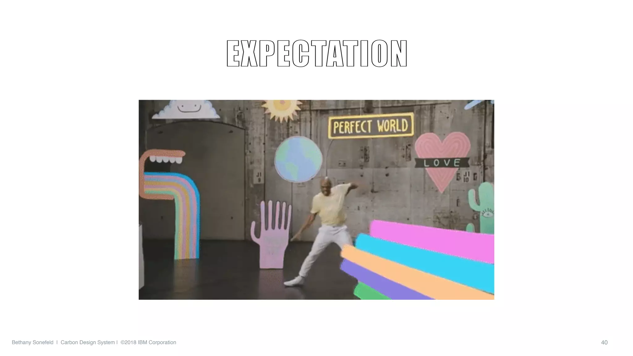 Bethany Sonefeld | Carbon Design System | ©2018 IBM Corporation
EXPECTATION
40
EXPECTATIONEXPECTATION
 