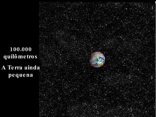 100.000 quilômetros A Terra ainda pequena 